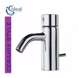 Descrizione Miscelatore monocomando per lavabo dotato di bocca d'erogazione fissa, di rompigetto Neoperl 24x1, asta di comand ...