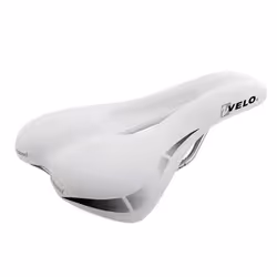 Velo Wide:Channel, Sellino per bicicletta, Traccia, Unisex, Bianco, Monocromatico, 16,8 cm