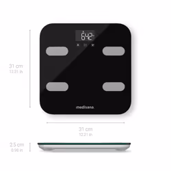 Medisana BS 602 Quadrato Nero Bilancia pesapersone elettronica - Vista aggiuntiva 2