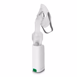 Nebulizzatore con boccaglio e maschera per adulti e bambini - con molti accessori. Per alleviare asma e raffreddore