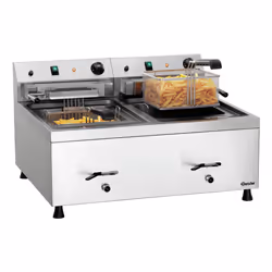 Bartscher 12L-20, Friggitrice, 12 L, 50 °C, 190 °C, Doppia, Argento