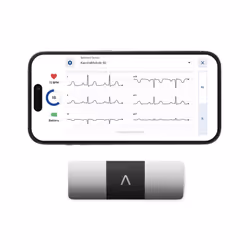 Omron Kardia Mobile 6L è un dispositivo portatile in grado di rilevare e registrare tracciati ECG a 6 derivazioni, fornendo d ...