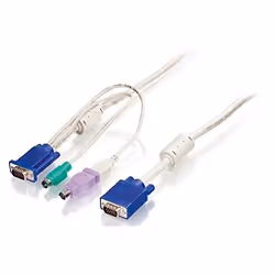 LevelOne ACC-2103, 5 m, Bianco, VGA + PS/2, VGA, Maschio/Maschio, KVM-0217US KVM-0217DE KVM-0831 KVM-1631 KVM-8901US KVM-8901 ...