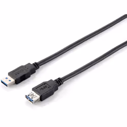Equip 128399 Cavo di prolunga USB 3.0, da A/M ad A/F, 3,0 m, 5Gbps, nero, 3 m, USB A, USB A, USB 3.2 Gen 1 (3.1 Gen 1), Masch ...