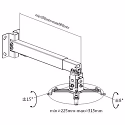 Equip 650703 supporto per proiettore Parete Bianco - Vista aggiuntiva 4