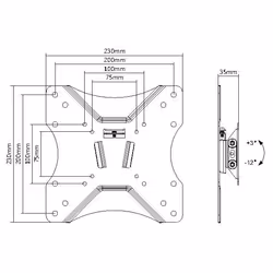 Equip 650401 Supporto TV a parete 42" Nero - Vista aggiuntiva 4