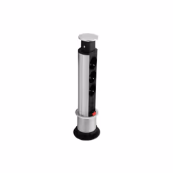 Equip 333304, Verticale, Alluminio, Nero, Argento, 3 presa(e) AC, Tipo F, 1,8 m
