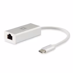 LevelOne USB-0402, Cablato, USB tipo-C, Ethernet, 1000 Mbit/s, Argento, Bianco