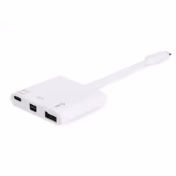 Equip Adattatore da USB-C a Mini DisPlayPort, USB-A, USB 60W PD, USB 3.2 Gen 1 (3.1 Gen 1) Type-C, Bianco, Mini DisplayPort, ...