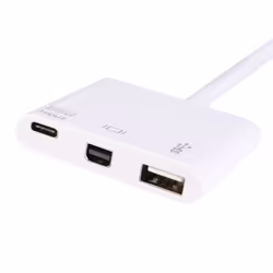 Equip Adattatore da USB-C a Mini DisPlayPort, USB-A, USB 60W PD