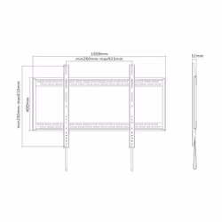 Equip 650323 Staffa per montaggio a parete del televisore curvo fisso da 60” a 100” - Vista aggiuntiva 7