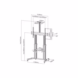 Equip 650605 Supporto per display espositivi 2,54 m (100") Alluminio - Vista aggiuntiva 6