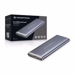 Conceptronic HDE01G contenitore di unità di archiviazione Box esterno SSD Grigio M.2 - Vista aggiuntiva 4