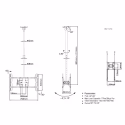 Equip 650370 Supporto per display espositivi 65" Nero - Vista aggiuntiva 7
