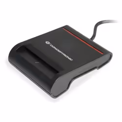 Conceptronic Lettore di schede Smart ID, USB 2.0, Nero, 63 g