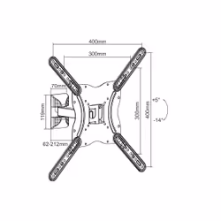 Equip Staffa per montaggio a parete TV girevole da 23” a 55” - Vista aggiuntiva 5