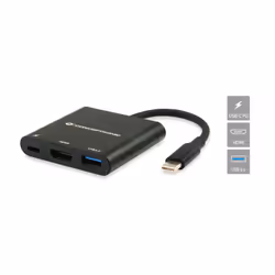 Conceptronic DONN01B replicatore di porte e docking station per laptop USB 3.2 Gen 1 (3.1 Gen 1) Type-C Nero - Vista aggiuntiva 6