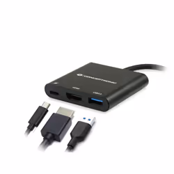 Conceptronic DONN01B replicatore di porte e docking station per laptop USB 3.2 Gen 1 (3.1 Gen 1) Type-C Nero - Vista aggiuntiva 7