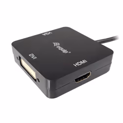 Equip 133439 cavo e adattatore video 0,15 m Mini DisplayPort DVI-D + VGA (D-Sub) + HDMI Nero