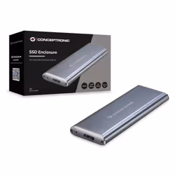 Conceptronic DDE03G contenitore di unità di archiviazione Box esterno SSD Grigio M.2 - Vista aggiuntiva 4