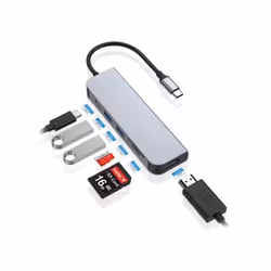 Conceptronic DONN02G replicatore di porte e docking station per laptop USB 3.2 Gen 1 (3.1 Gen 1) Type-C Alluminio - Vista aggiuntiva 4