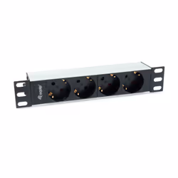 Equip 333311, Basic, 1U, Orizzontale, Alluminio, Nero, Argento, 4 presa(e) AC