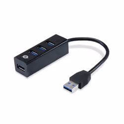 Conceptronic HUBBIES04B hub di interfaccia USB 3.2 Gen 1 (3.1 Gen 1) Type-A 5000 Mbit/s Nero - Vista aggiuntiva 4