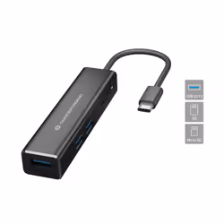 Conceptronic DONN08B, USB 3.2 Gen 1 (3.1 Gen 1) Type-C, Nero, MicroSD (TransFlash), SD, SDHC, SDXC, USB 3.2 Gen 1 (3.1 Gen 1) ...