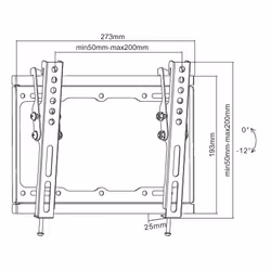 Equip 650408 Staffa di montaggio a parete per TV inclinabile da 23” a 43” - Vista aggiuntiva 4