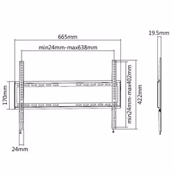 Equip 650333 Supporto TV a parete 70" Nero - Vista aggiuntiva 7