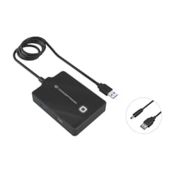Conceptronic HUBBIES10B replicatore di porte e docking station per laptop USB 3.2 Gen 1 (3.1 Gen 1) Type-A Nero