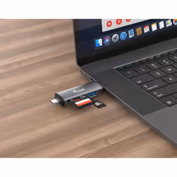 Equip 245460 lettore di schede USB 3.2 Gen 1 (3.1 Gen 1) Type-A/Type-C Grigio - Vista aggiuntiva 4