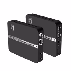 LevelOne HVE-8110, Trasmettitore e ricevitore AV, Cablato, 100 m, Cat5e, Cat6, 3804 x 2160 Pixel, Nero