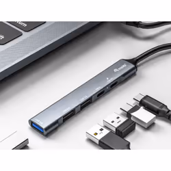 Equip 128962 hub di interfaccia USB 3.2 Gen 1 (3.1 Gen 1) Type-C 5000 Mbit/s Argento - Vista aggiuntiva 4