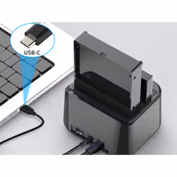 Conceptronic DONN12B docking station per unità di archiviazione USB 3.2 Gen 1 (3.1 Gen 1) Type-B Nero - Vista aggiuntiva 4