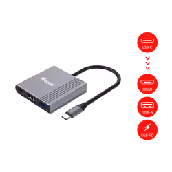 Equip 133488 adattatore grafico USB 3840 x 2160 Pixel Nero, Grigio - Vista aggiuntiva 5