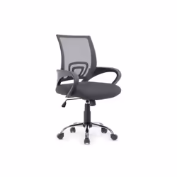 Equip 651014, Seduta imbottita, Schienale a rete, Grigio, Grigio, Rete, Grigio