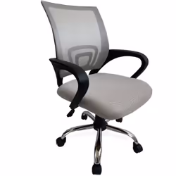 Equip 651015, Seduta imbottita, Schienale a rete, Grigio, Grigio, Rete, Grigio