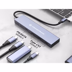 Conceptronic HUBBIES14G hub di interfaccia USB 3.2 Gen 2 (3.1 Gen 2) Type-C 10000 Mbit/s Grigio - Vista aggiuntiva 4