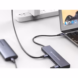 Conceptronic HUBBIES14G hub di interfaccia USB 3.2 Gen 2 (3.1 Gen 2) Type-C 10000 Mbit/s Grigio - Vista aggiuntiva 5