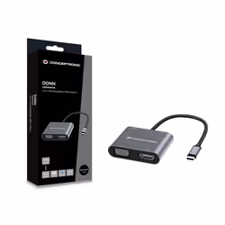 Conceptronic DONN16G Cablato USB 3.2 Gen 1 (3.1 Gen 1) Type-C Grigio - Vista aggiuntiva 5