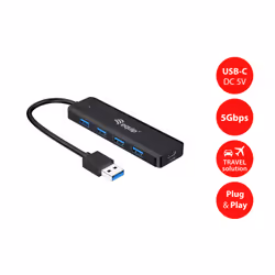 Equip 128959 hub di interfaccia USB 3.2 Gen 1 (3.1 Gen 1) Type-A 5000 Mbit/s Nero - Vista aggiuntiva 6