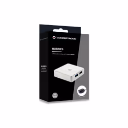Conceptronic HUBBIES03W hub di interfaccia USB 3.2 Gen 1 (3.1 Gen 1) Micro-B 5000 Mbit/s Bianco