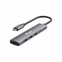 Equip 128963, USB 3.2 Gen 1 (3.1 Gen 1) Type-C, USB 3.2 Gen 1 (3.1 Gen 1) Type-C, 5000 Mbit/s, Nero, Argento, Alluminio, 0,15 ...