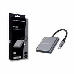 Conceptronic DONN18G replicatore di porte e docking station per laptop Cablato USB 3.2 Gen 1 (3.1 Gen 1) Type-C Grigio - Vista aggiuntiva 4