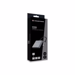 Conceptronic DONN18G replicatore di porte e docking station per laptop Cablato USB 3.2 Gen 1 (3.1 Gen 1) Type-C Grigio - Vista aggiuntiva 7