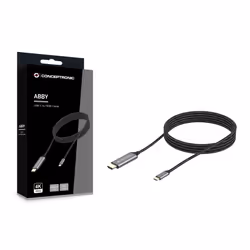 Conceptronic ABBY10G câble vidéo et adaptateur 2 m USB Type-C HDMI Gris - Vista aggiuntiva 2