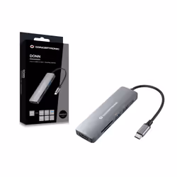 Conceptronic DONN11G replicatore di porte e docking station per laptop Cablato USB 3.2 Gen 1 (3.1 Gen 1) Type-C Grigio - Vista aggiuntiva 4
