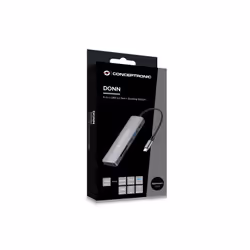 Conceptronic DONN11G replicatore di porte e docking station per laptop Cablato USB 3.2 Gen 1 (3.1 Gen 1) Type-C Grigio - Vista aggiuntiva 7