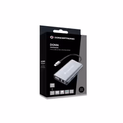 Conceptronic DONN21G replicatore di porte e docking station per laptop Cablato USB 3.2 Gen 1 (3.1 Gen 1) Type-C Grigio - Vista aggiuntiva 4